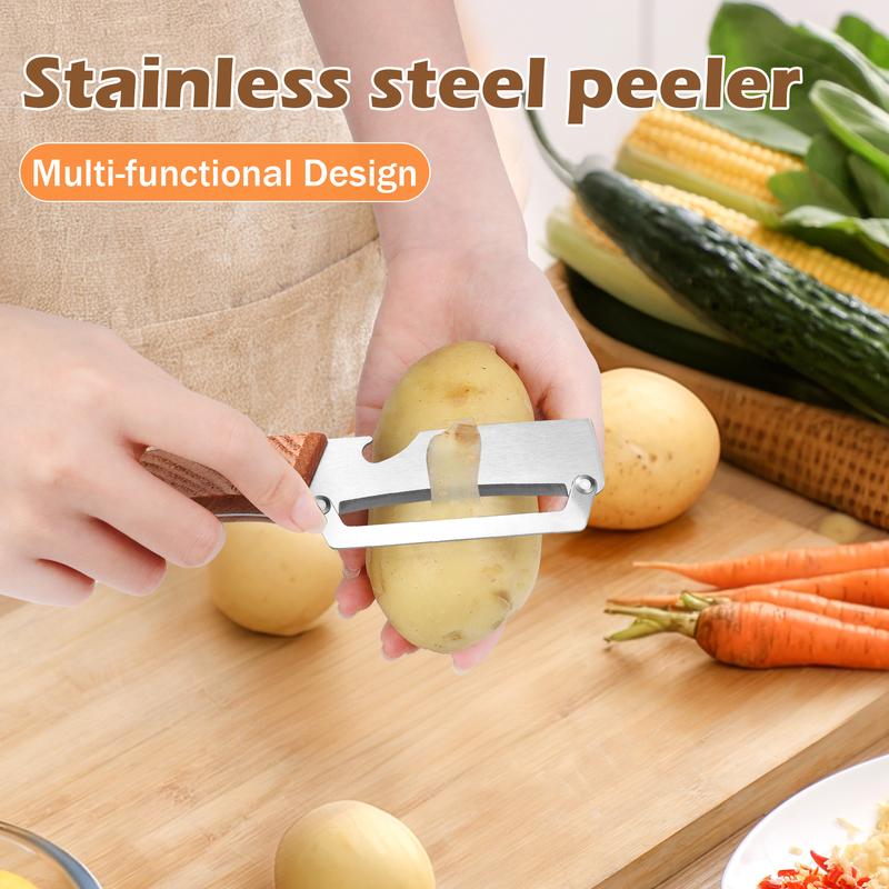 Premium Wooden Handle Vegetable & Fruit Peeler – Durable, Comfortable & Easy to Clean