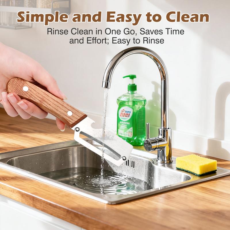 Premium Wooden Handle Vegetable & Fruit Peeler – Durable, Comfortable & Easy to Clean