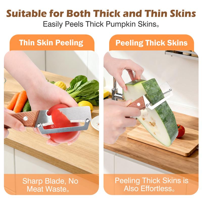 Premium Wooden Handle Vegetable & Fruit Peeler – Durable, Comfortable & Easy to Clean